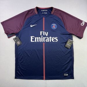 Nike PSG Paris Saint-Germain 2017-18 Home Futbol Soccer Jersey 2XL Neymar NEW